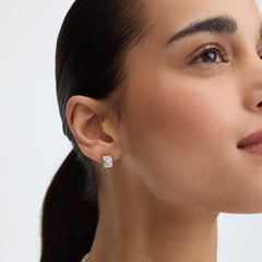 Bold Emerald Solitaire Earrings