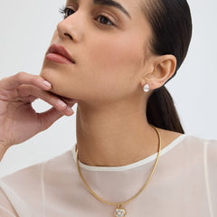 Bold Pear Solitaire Earrings