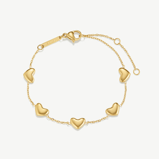 Bubble Heart Multi Bracelet