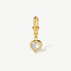 Bezel Set Drop Heart
