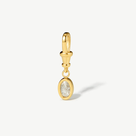 Bezel Set Drop Oval