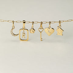 Mini Celeste Heart Charm
