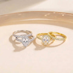 Classy Double Band Pave Ring
