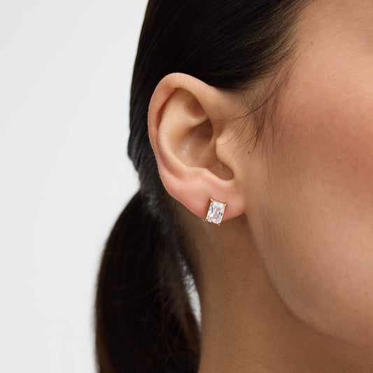 Classic Emerald Solitaire Earrings