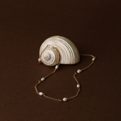 Dainty Gold Pearl Choker