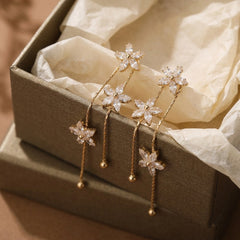 Elegant Floral Dangle Earrings