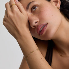 Multi Signature Bracelet with Stones