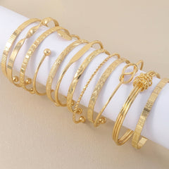 12-Piece Adjustable Textured Cuff Stack