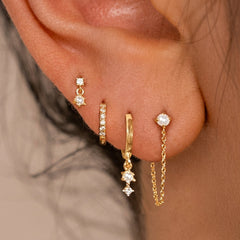 Elegant Rhinestone Earrings Stack