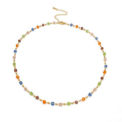 Colorful Gems Beaded Necklace