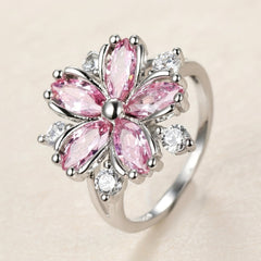 Statement Cherry Blossom Floral Ring
