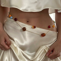 Natural Resin Stone Waist Chain