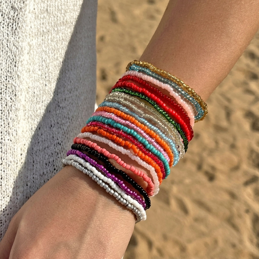 16-Piece Boho Multi Colored Casual Bracelets
