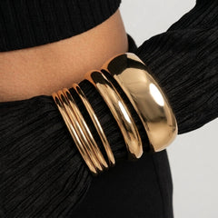 6-Piece Chunky & Thin Bangle Stack
