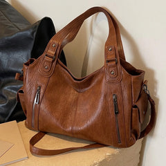 Y2K Inspired Leather Tote Bag