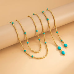 Turquoise Beaded Custom Wrap Necklace