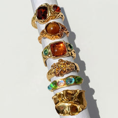 19-Piece Adjustable Boho Chunky Ring Set