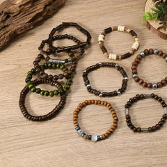 10-Piece Adjustable Boho Bracelet Variety Set