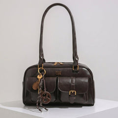 Double Front Pocket Shoulder Bag