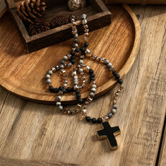 Crystal Tian Cross Necklace
