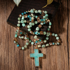 Crystal Tian Cross Necklace