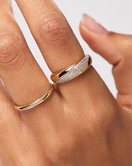 Gold Band Ring for Woman Ana Luisa Kira Dome Ring