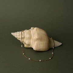Dainty Gold Pearl Choker