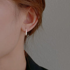 Sterling Silver Dainty Droplet Hook Earrings