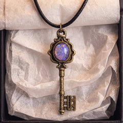 Boho Protection Key Amulet Pendant Necklace