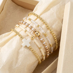 5-Piece Boho Beaded Bracelet Stack