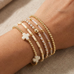 5-Piece Boho Beaded Bracelet Stack