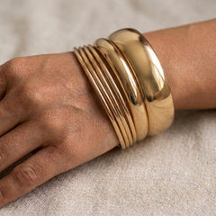 6-Piece Chunky & Thin Bangle Stack