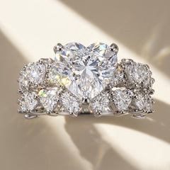 2-Piece Statement Heart Ring Stack