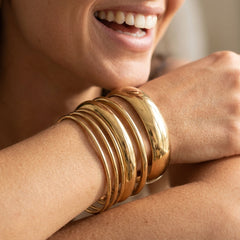 6-Piece Chunky & Thin Bangle Stack