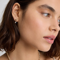 Mini Heart Pearl drop Earrings