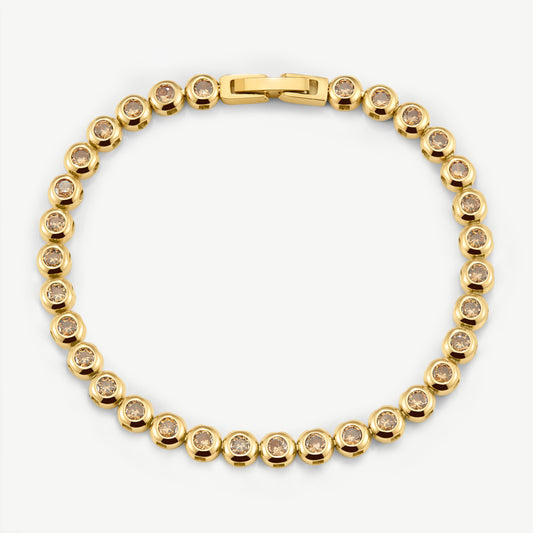 Classic Bezel Tennis Bracelet Coffee