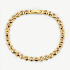 Classic Bezel Tennis Bracelet Coffee