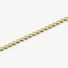 Classic Bezel Tennis Bracelet Aquamarine