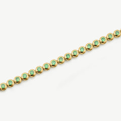 Classic Bezel Tennis Bracelet Green