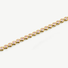 Classic Bezel Tennis Bracelet Pink