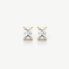 Classic Emerald Solitaire Earrings