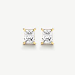 Bold Emerald Solitaire Earrings
