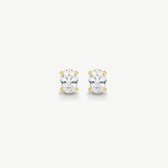 Classic Oval Solitaire Earrings