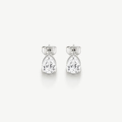 Classic Pear Solitaire Earrings