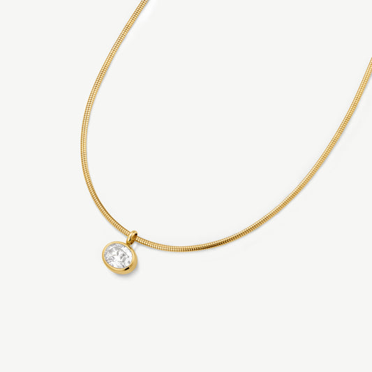 Torque Oval Bezel Necklace