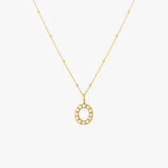 Pearl Initial Necklace