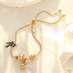 18K Gold-Plated Adjustable Cubic Zirconia Bracelet