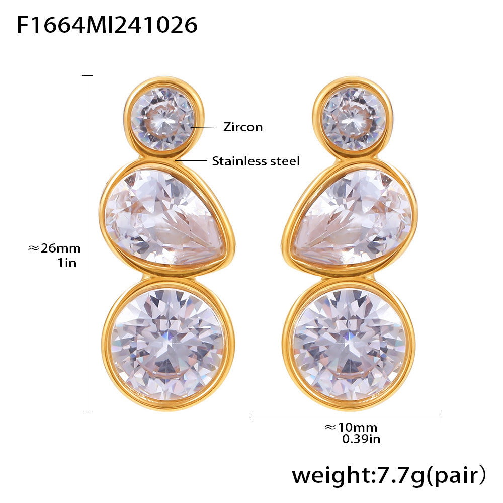 Cubic Zirconia Teardrop Accent Earrings