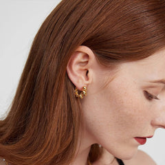 Marielle Minimalist Twisted Stud Earrings