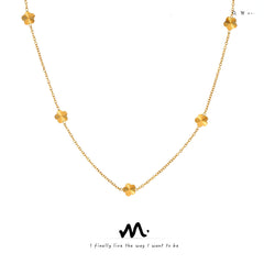 18K Gold-Plated Floral Accent Necklace
